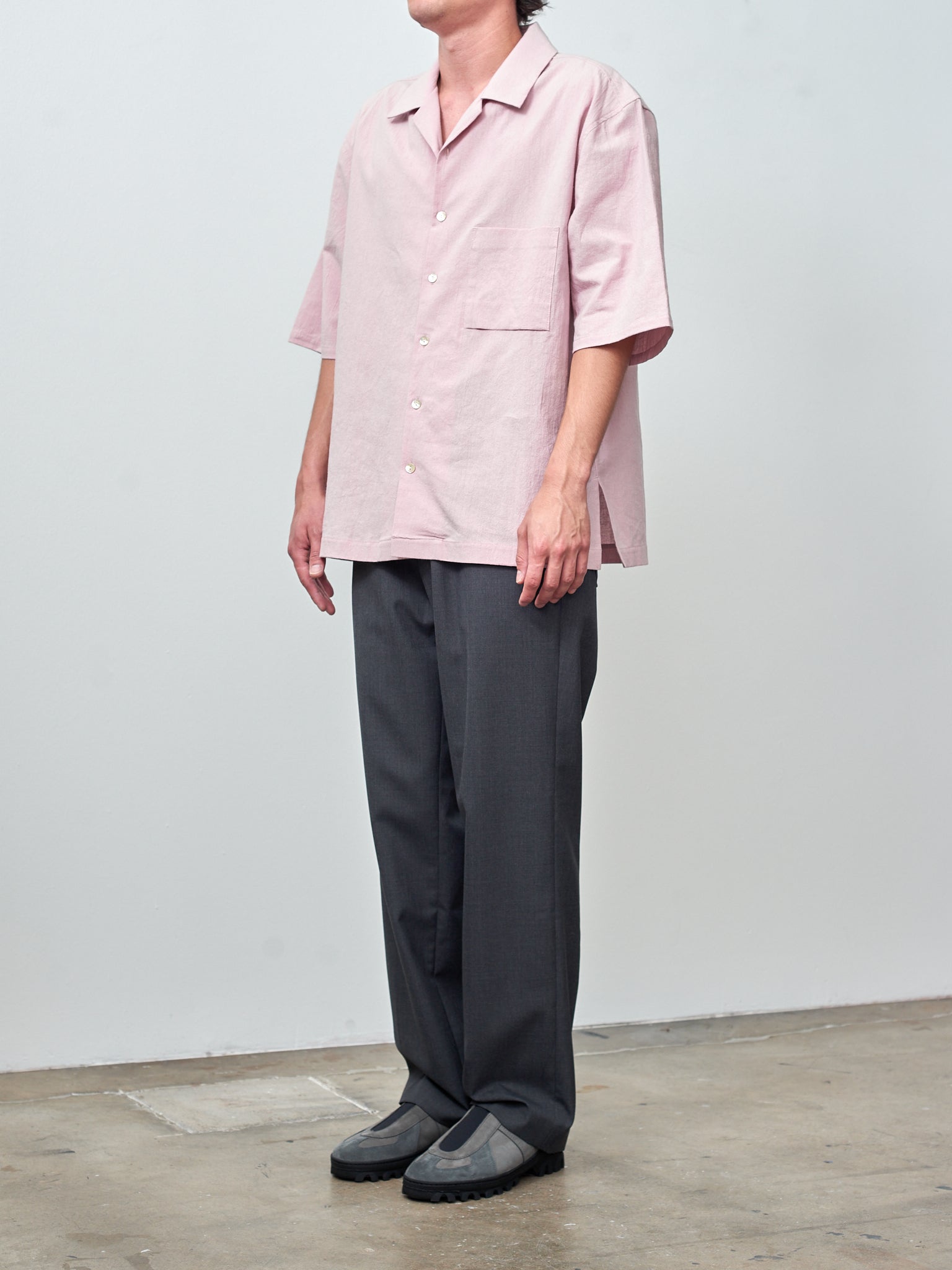 Namu Shop - S.K. Manor Hill Aloha Shirt - Rose Cotton Linen