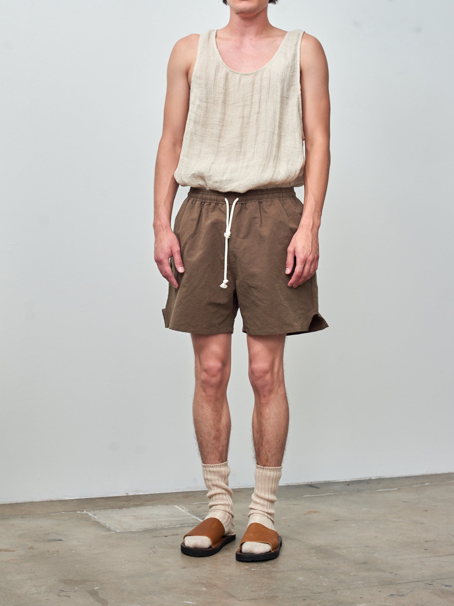 Namu Shop - S.K. Manor Hill MT Short - Brown Linen Cotton Nylon