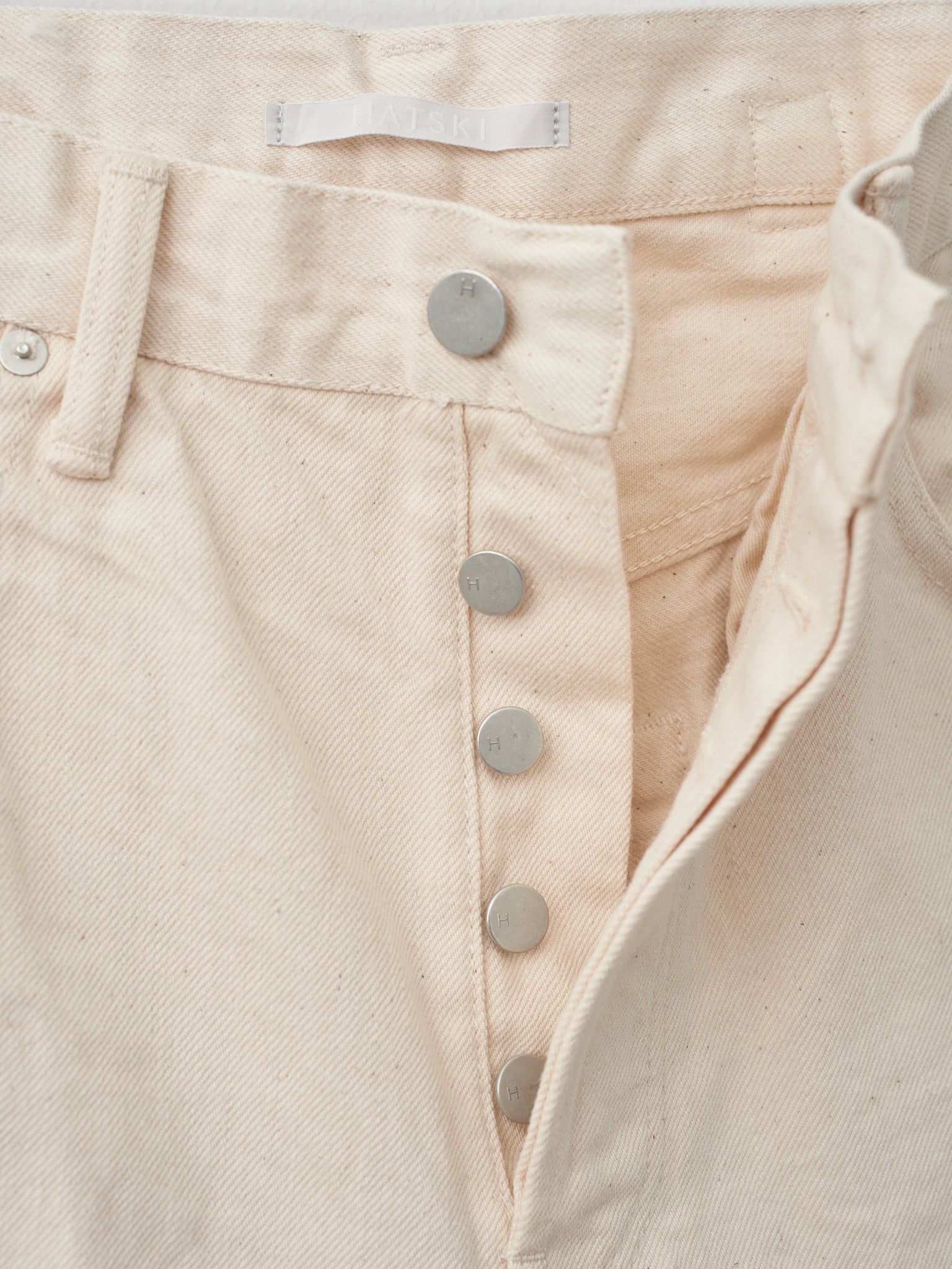 Namu Shop - Hatski Back Buckle Denim - Ecru