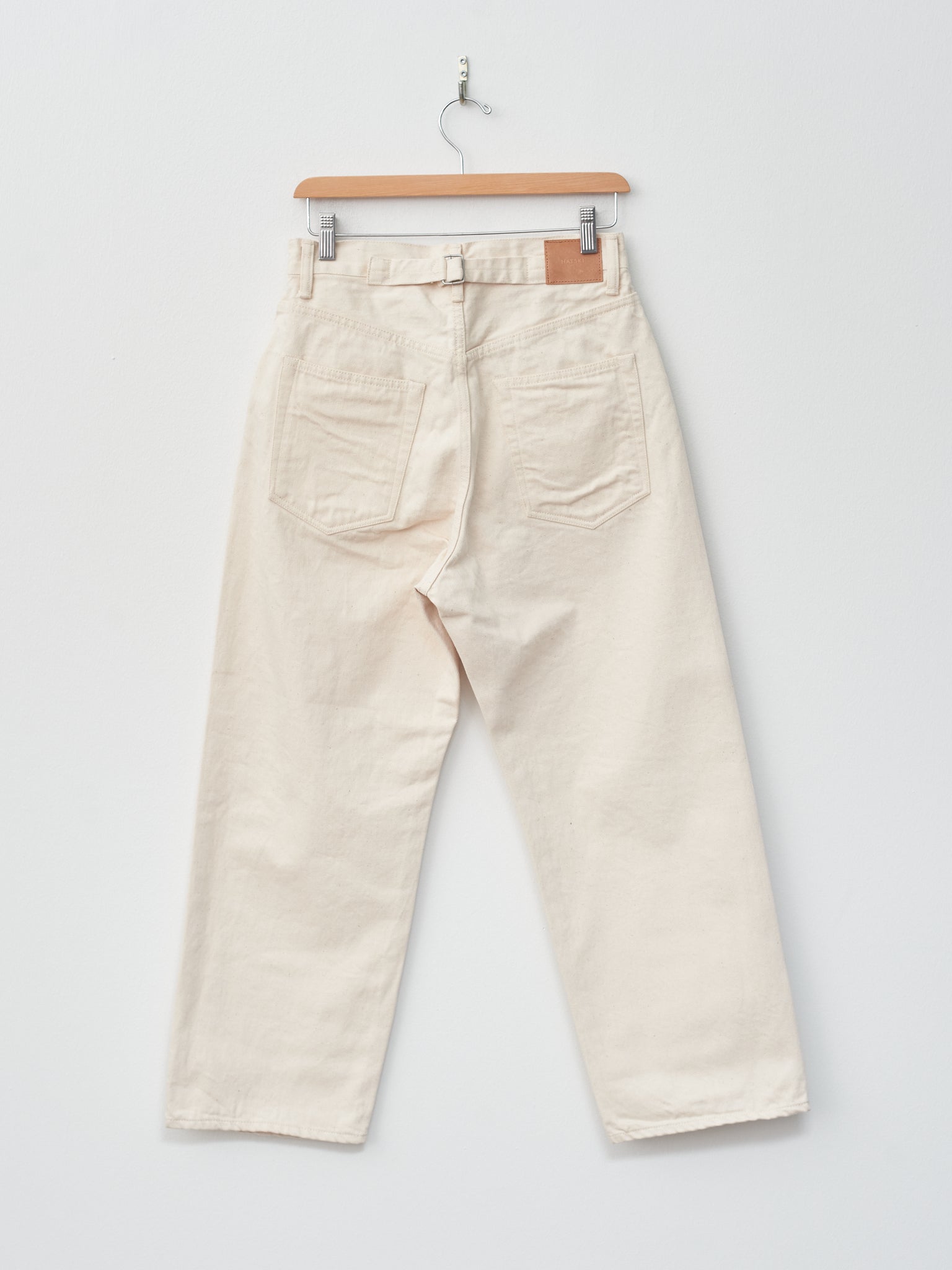 Namu Shop - Hatski Back Buckle Denim - Ecru