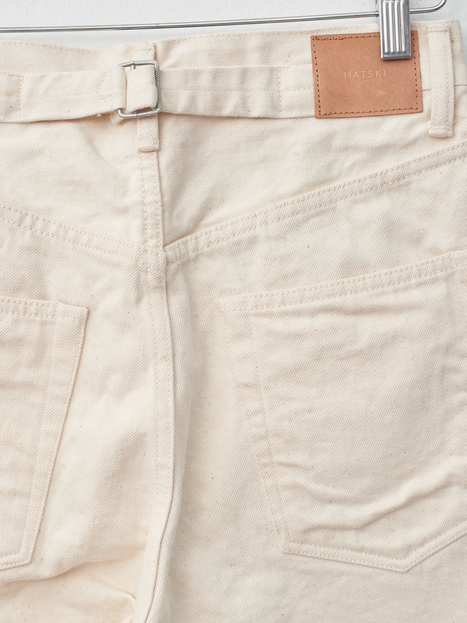 Namu Shop - Hatski Back Buckle Denim - Ecru