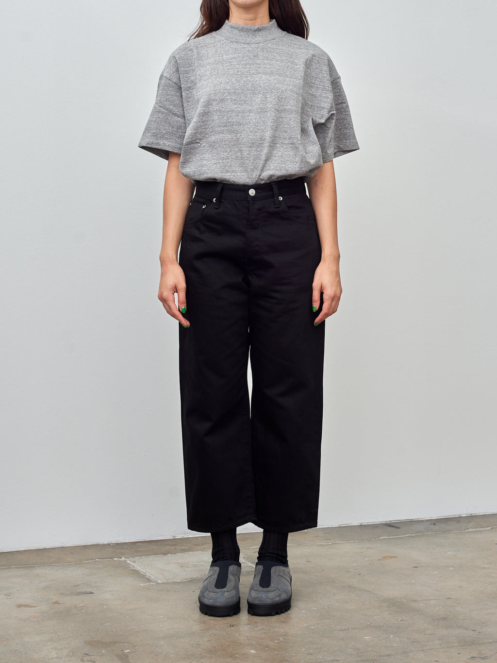 Namu Shop - Hatski Back Buckle Denim - Black