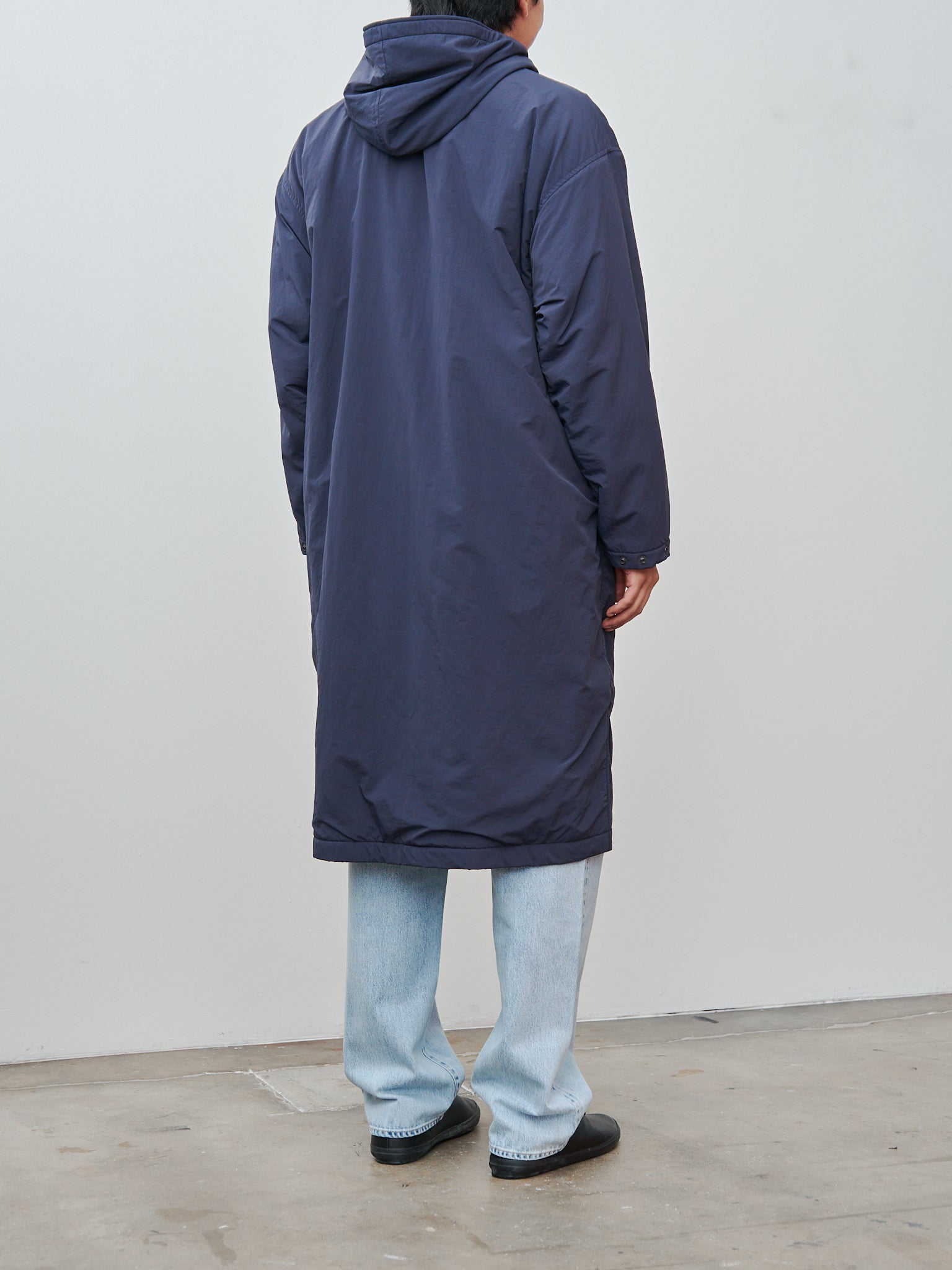Namu Shop - Y Recycle Nylon Taffeta/Recycle Polyester Fleece Coat - Navy