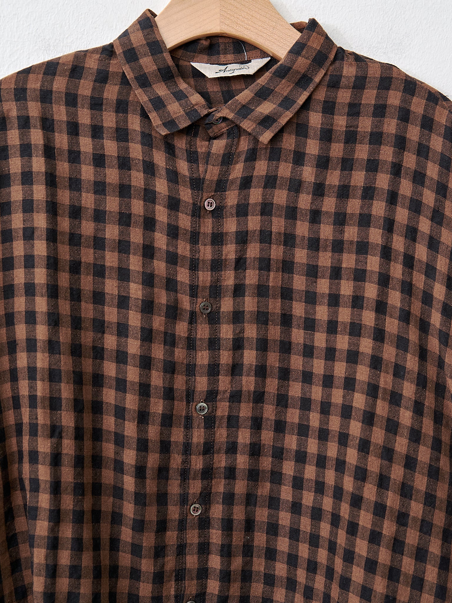 brown gingham dress shirt Brown Gingham Performance Button-Down Dress Shirt 4t