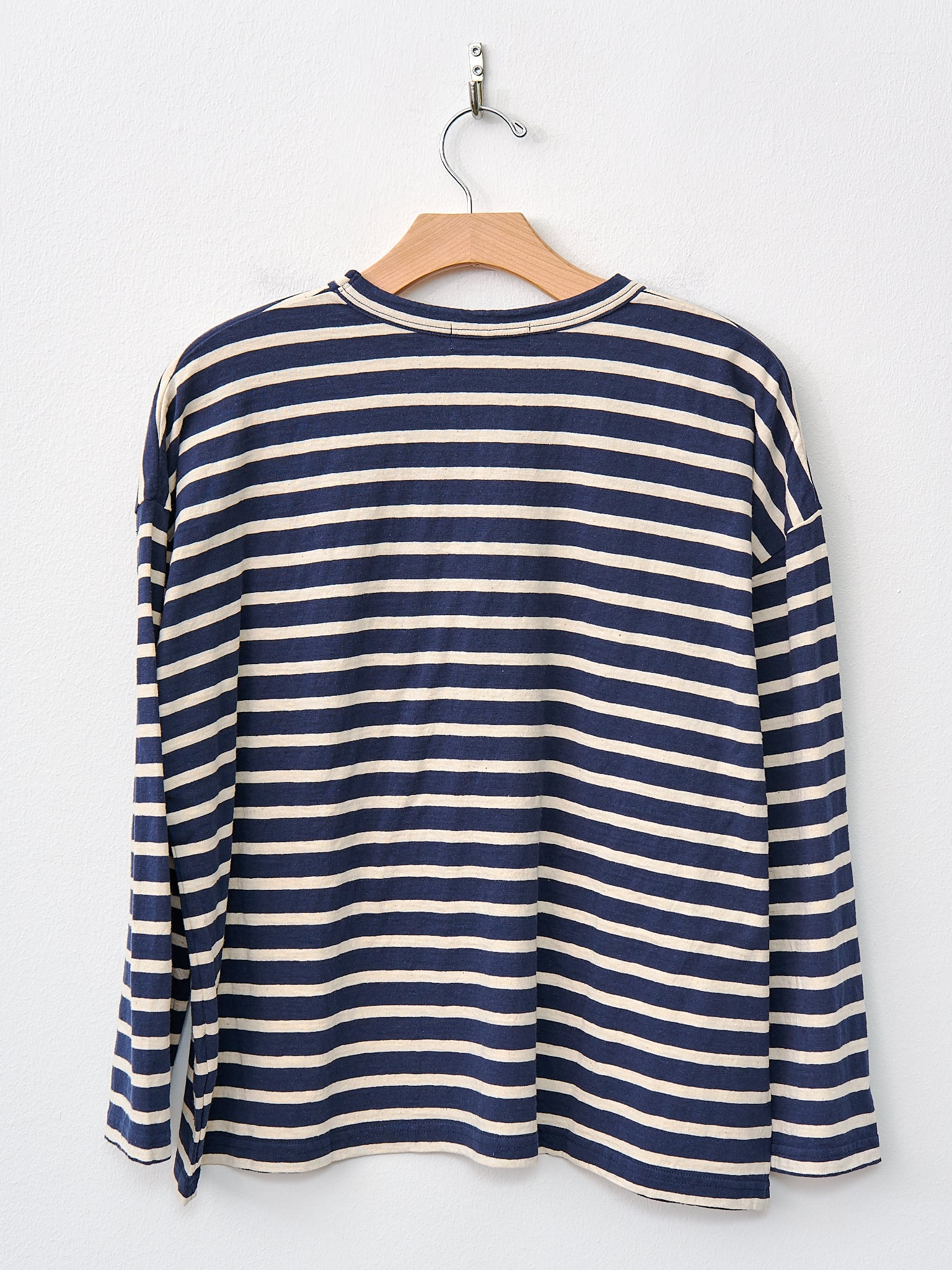 Namu Shop - Ichi Antiquites Striped Pullover - Navy x Natural