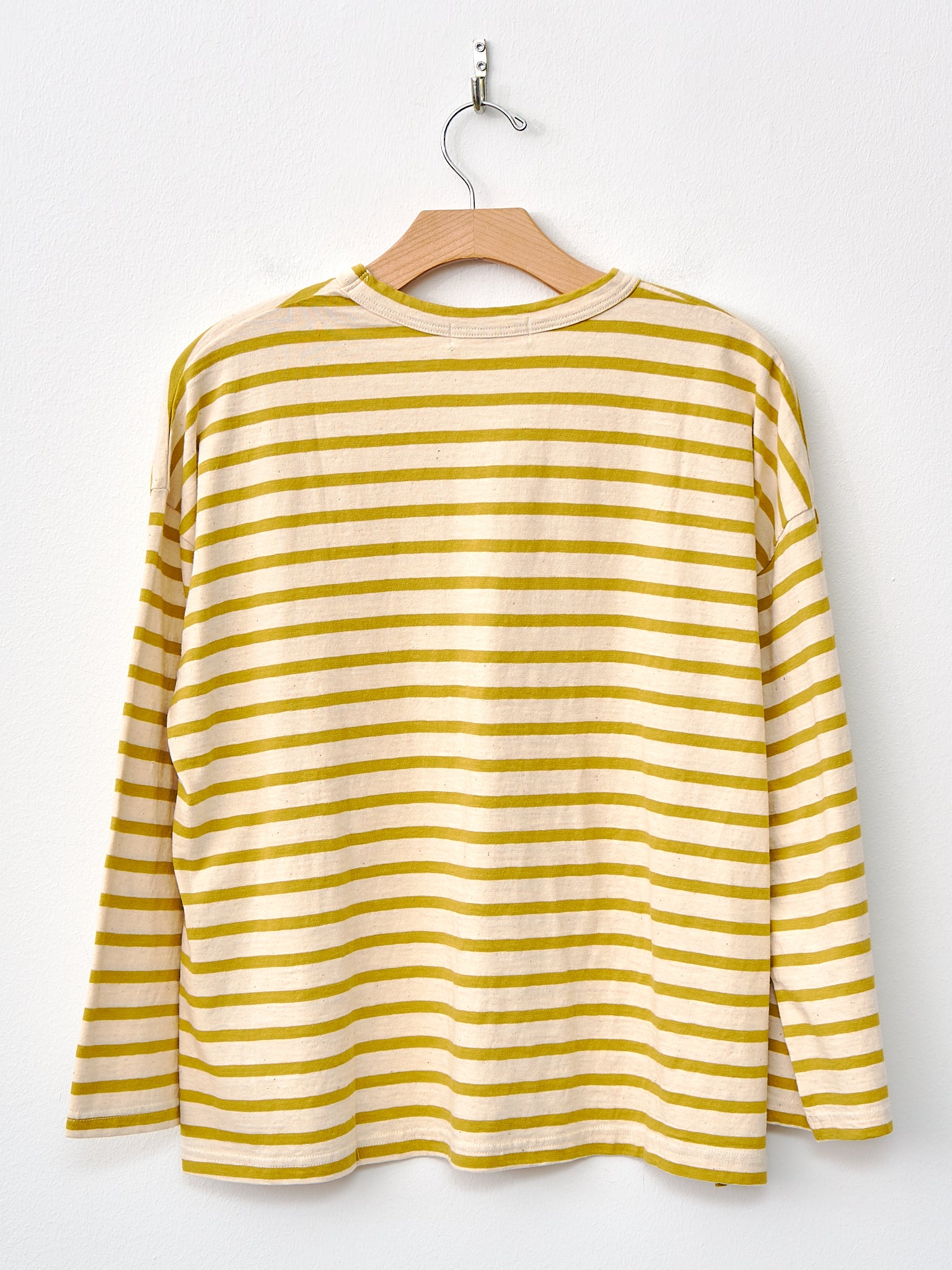 Namu Shop - Ichi Antiquites Striped Pullover - Natural x Mustard