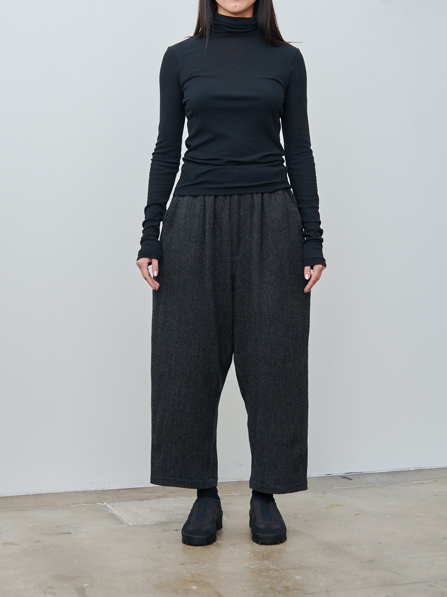 Namu Shop - Babaco Twisted Cotton Turtleneck - Black
