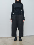 Namu Shop - Babaco Twisted Cotton Turtleneck - Black