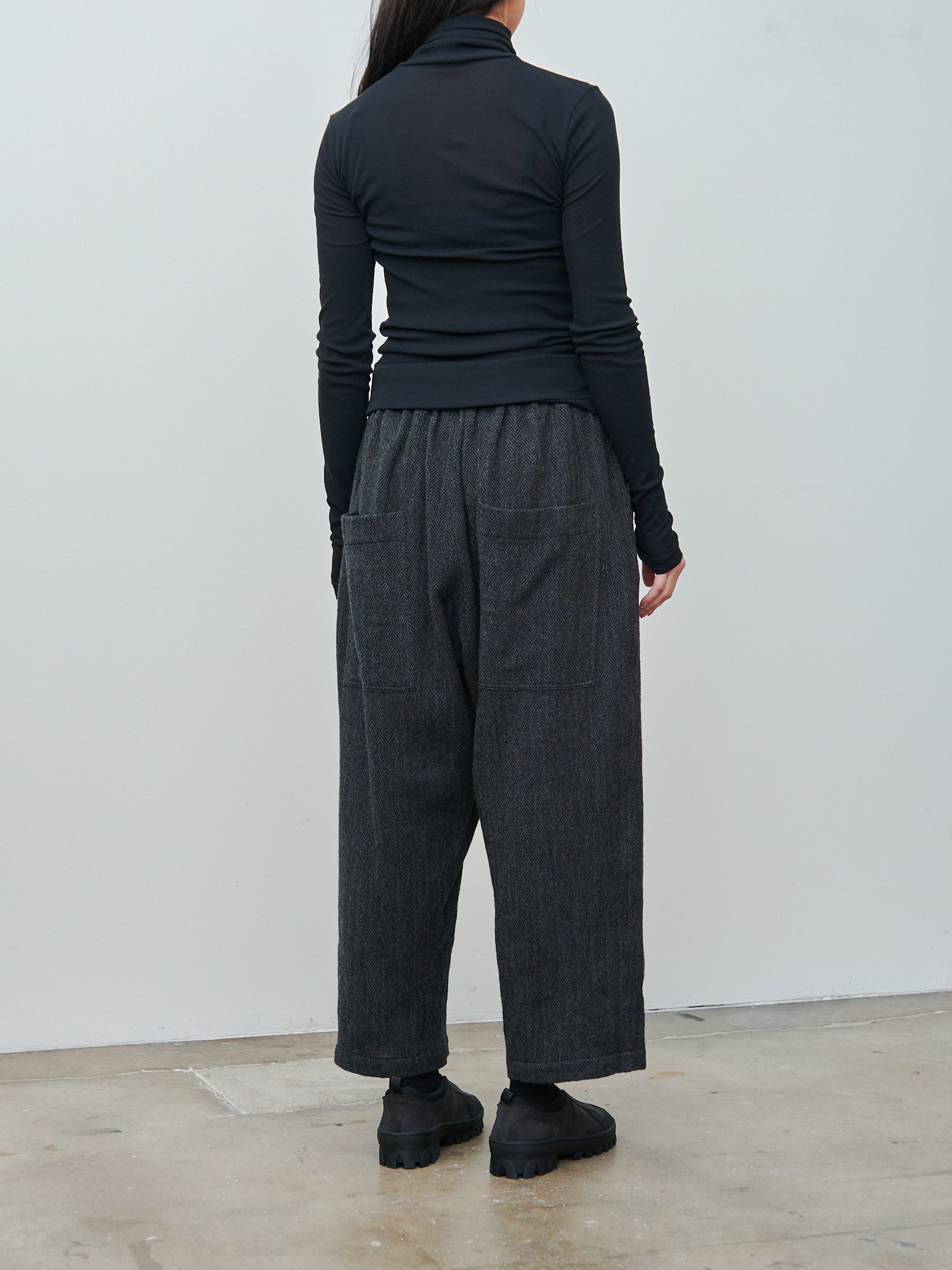 Namu Shop - Babaco Twisted Cotton Turtleneck - Black
