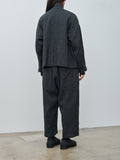Namu Shop - Ichi Antiquites Wool Herringbone Pants - Black