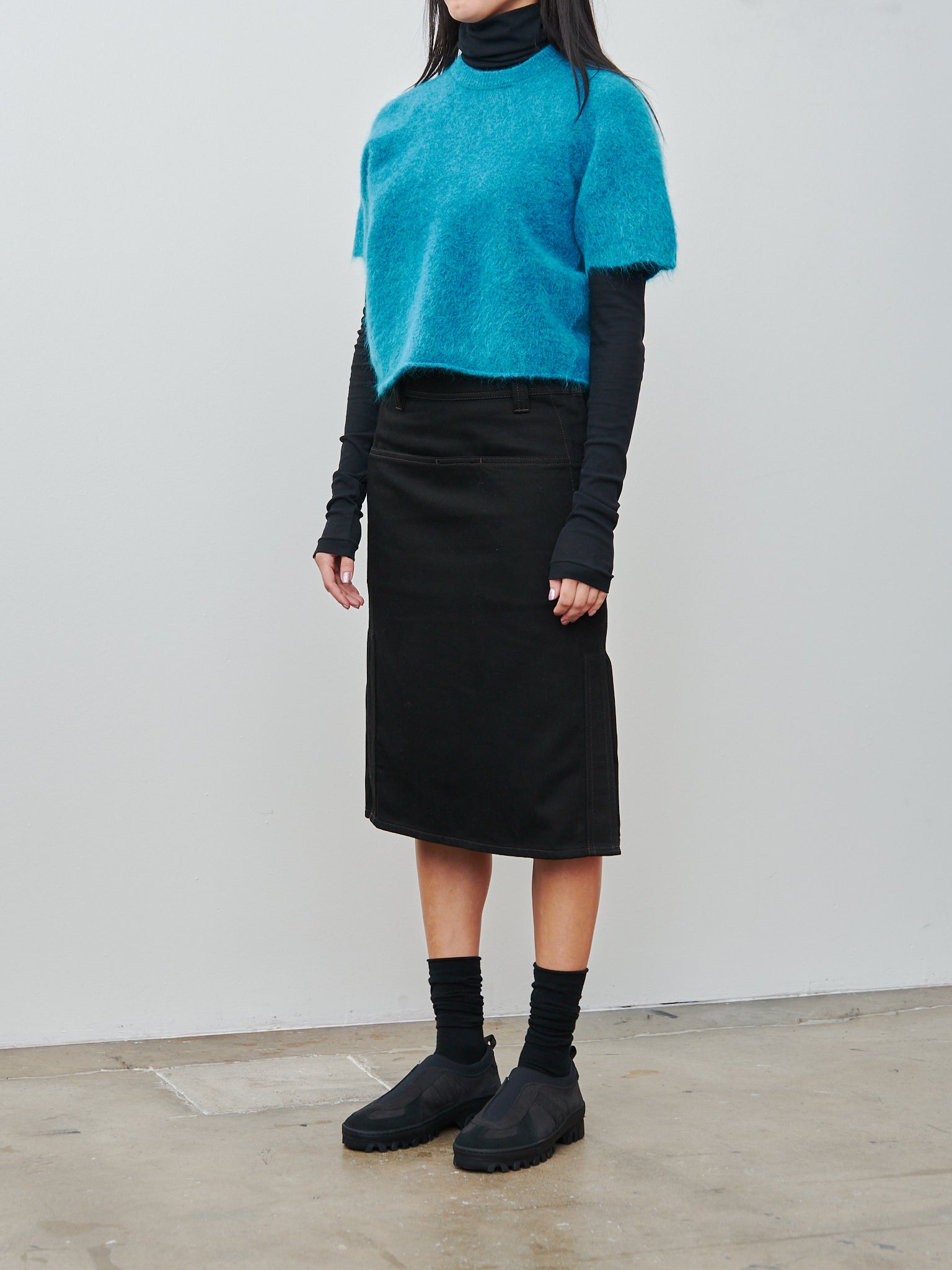 Namu Shop - Babaco Twisted Cotton Turtleneck - Black