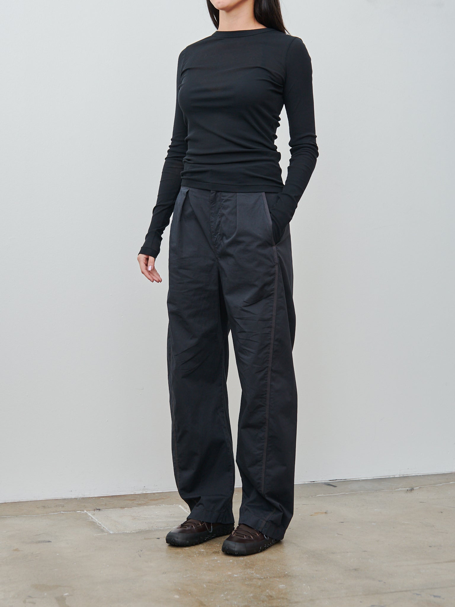 Namu Shop - Babaco Twisted Cotton Long Sleeve - Black