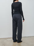 Namu Shop - Babaco Twisted Cotton Long Sleeve - Black