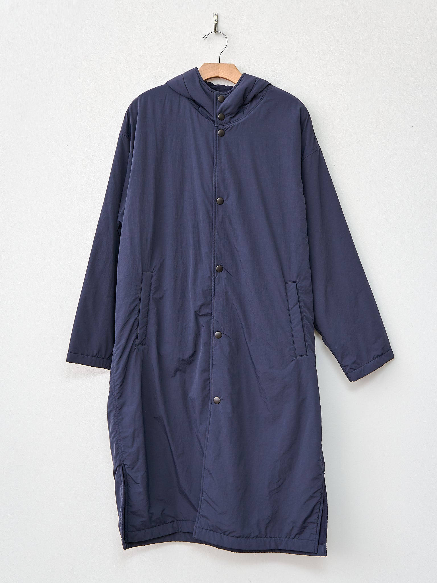 Namu Shop - Y Recycle Nylon Taffeta/Recycle Polyester Fleece Coat - Navy