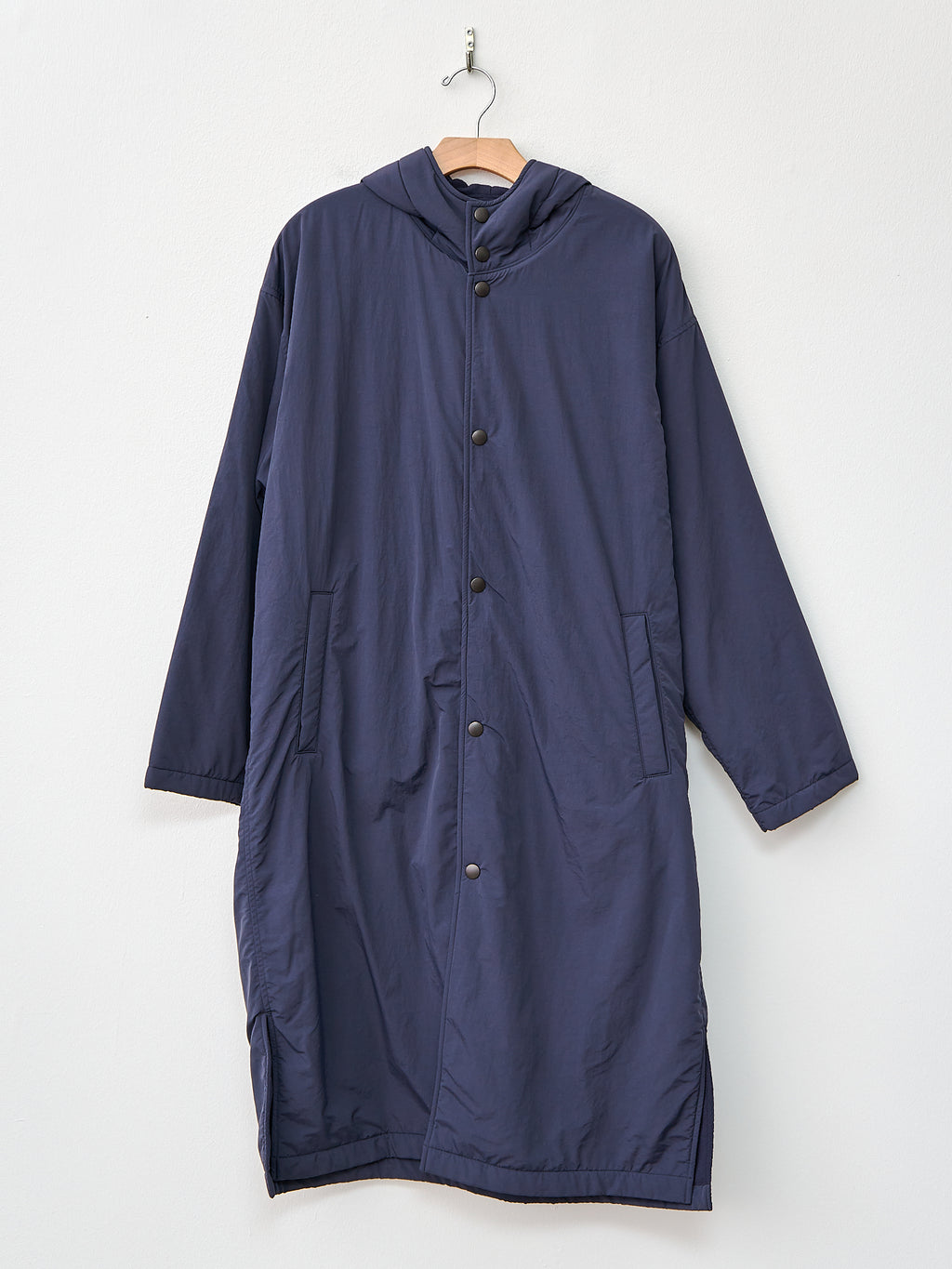 Namu Shop - Y Recycle Nylon Taffeta/Recycle Polyester Fleece Coat - Navy
