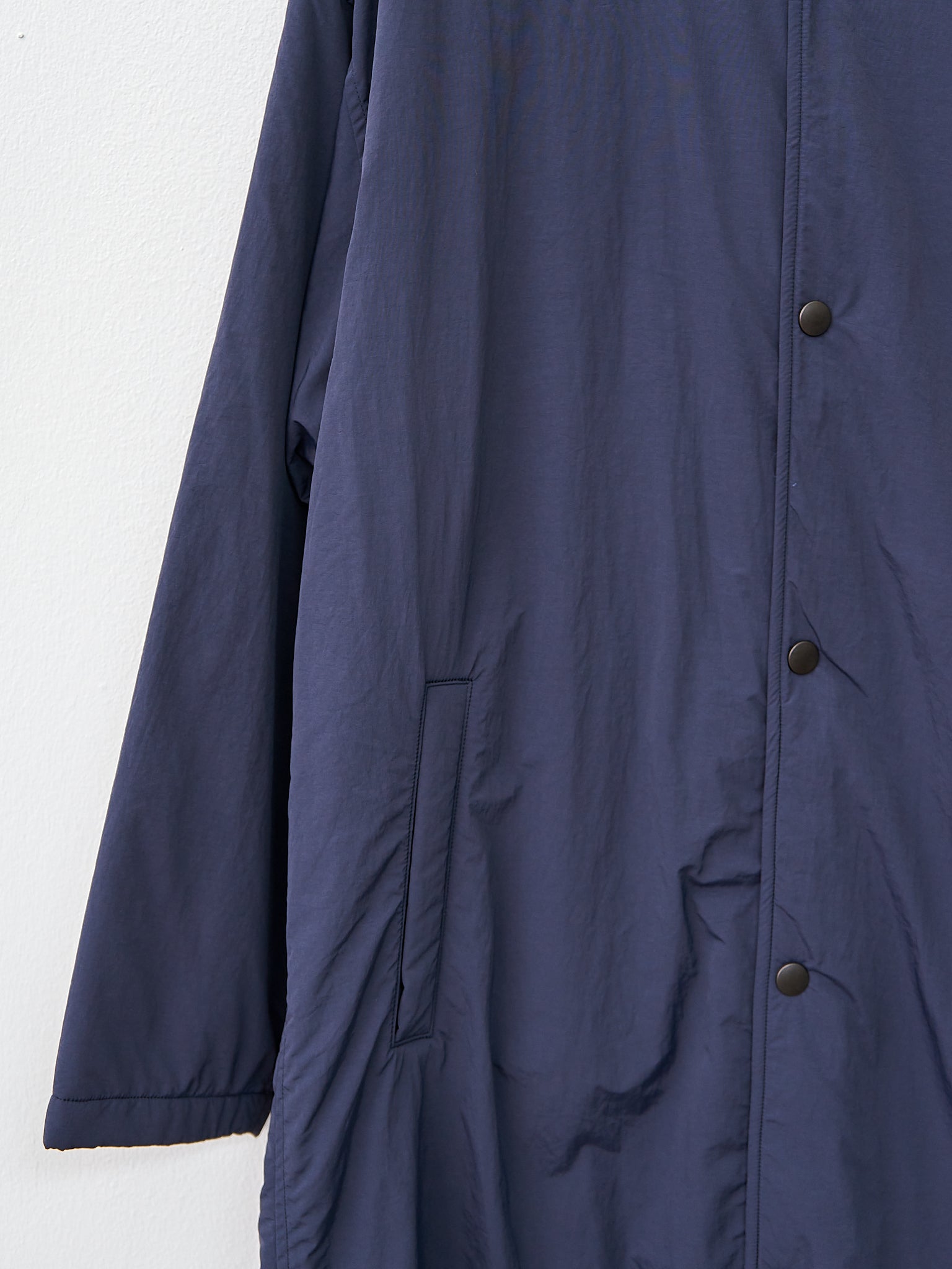 Namu Shop - Y Recycle Nylon Taffeta/Recycle Polyester Fleece Coat - Navy