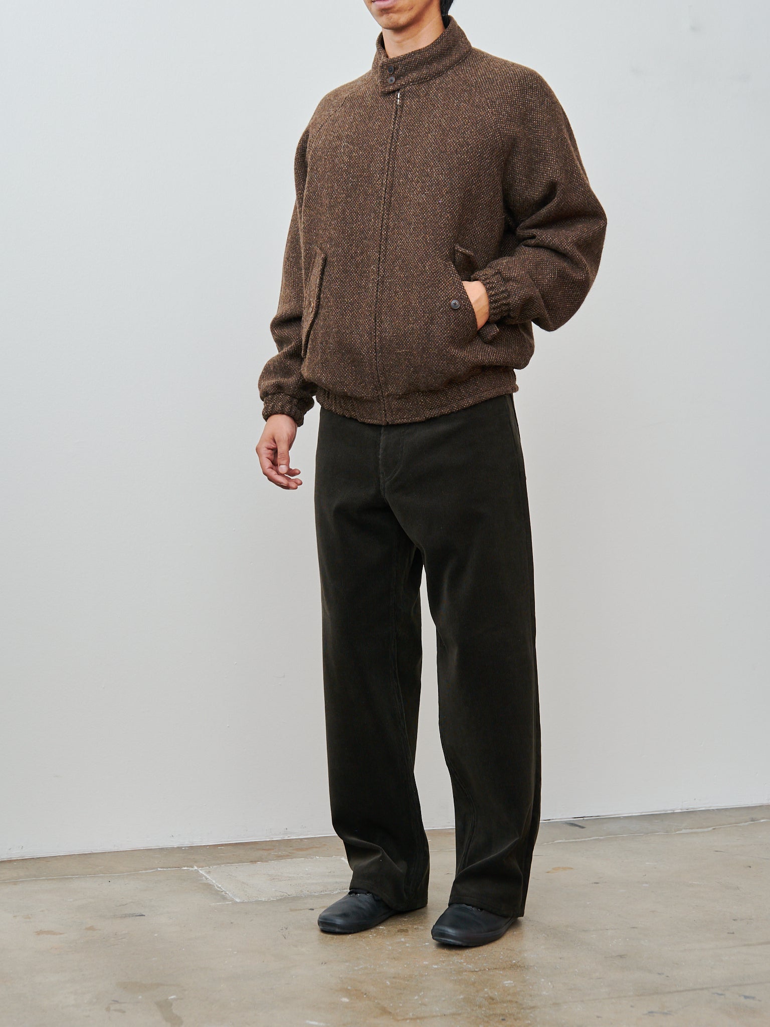 人気の贈り物が大集合 Namu Shop Blouson Zip Tweed Wool Shetland Lama Auralee - ブルゾン