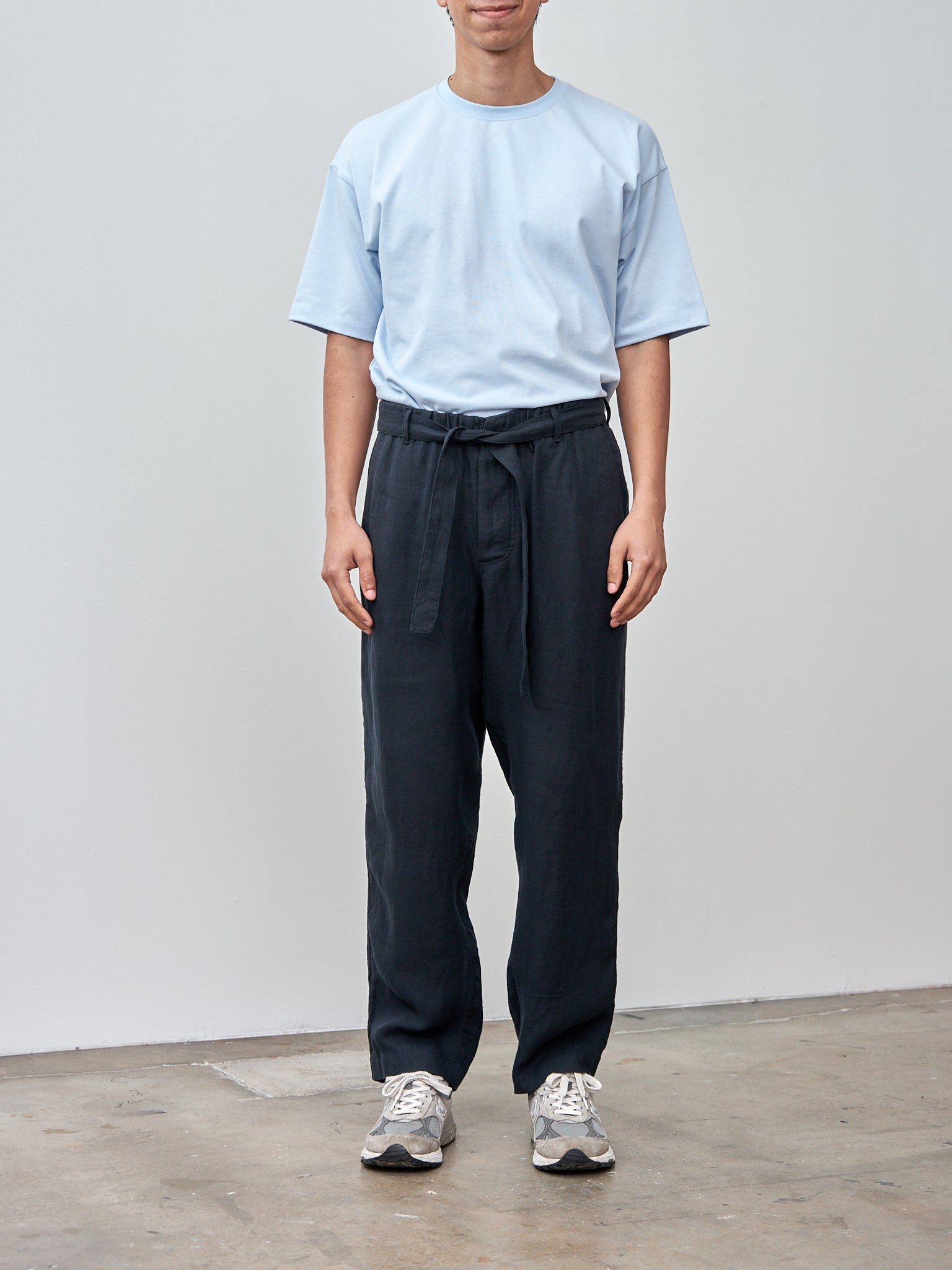 Namu Shop - Document Linen Relaxed Pants - Navy