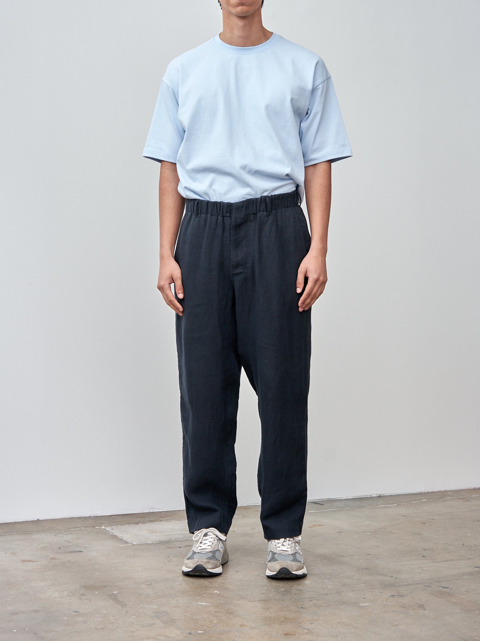 Namu Shop - Document Linen Relaxed Pants - Navy