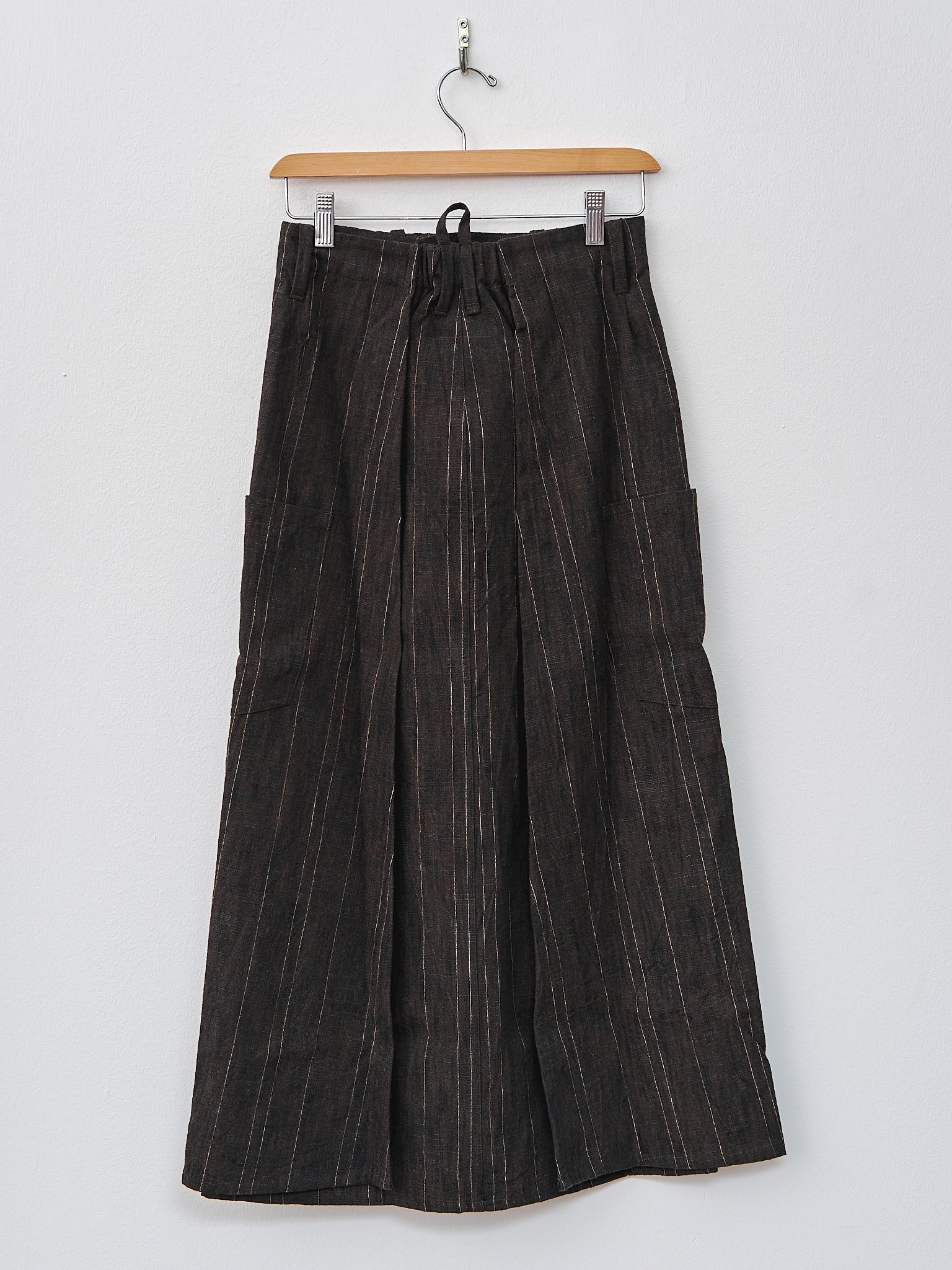 Namu Shop - Toogood The Scout Skirt - Crumpled Stripe Walnut