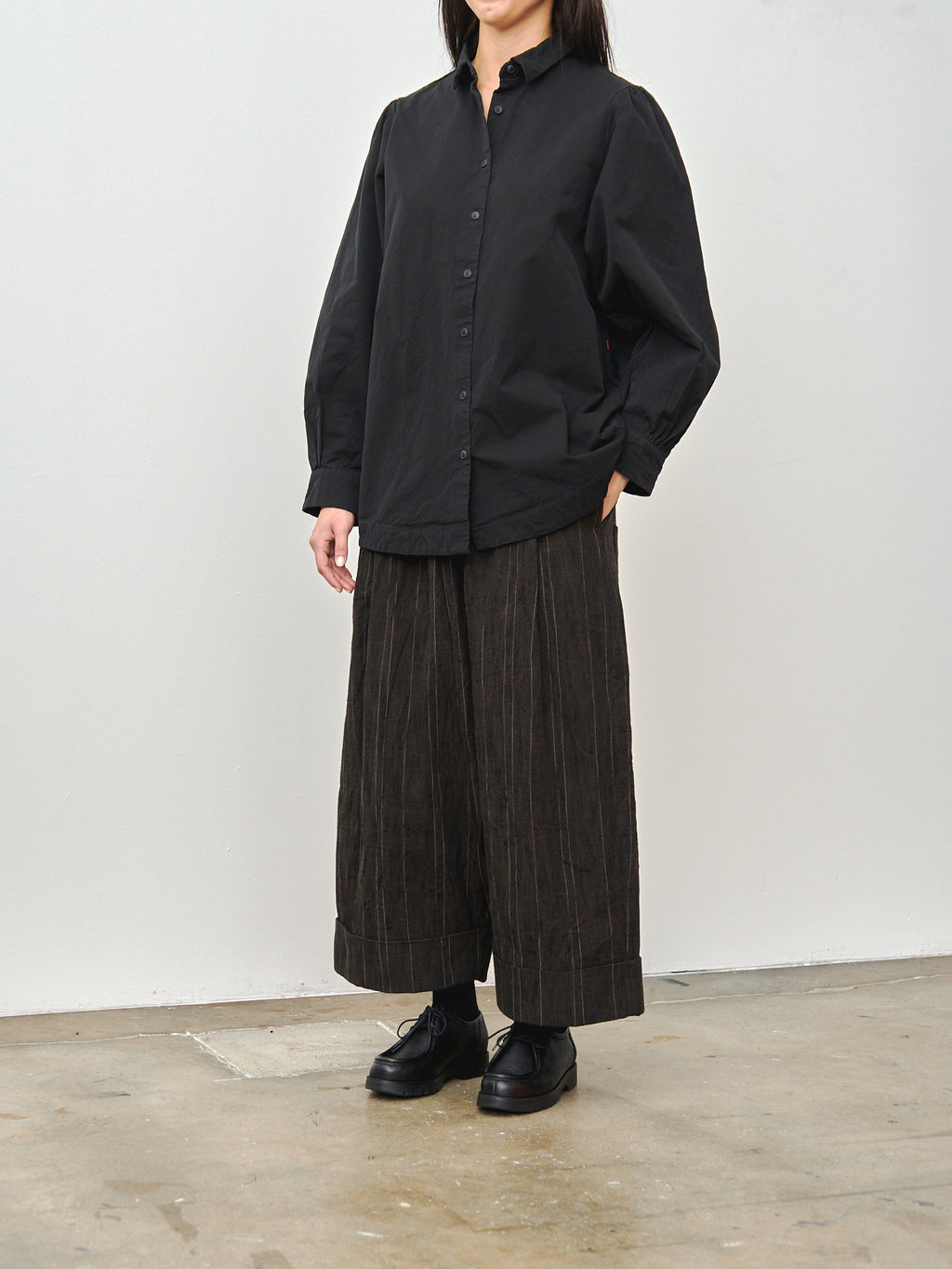 Namu Shop - Toogood The Baker Trouser - Crumbled Stripe Walnut