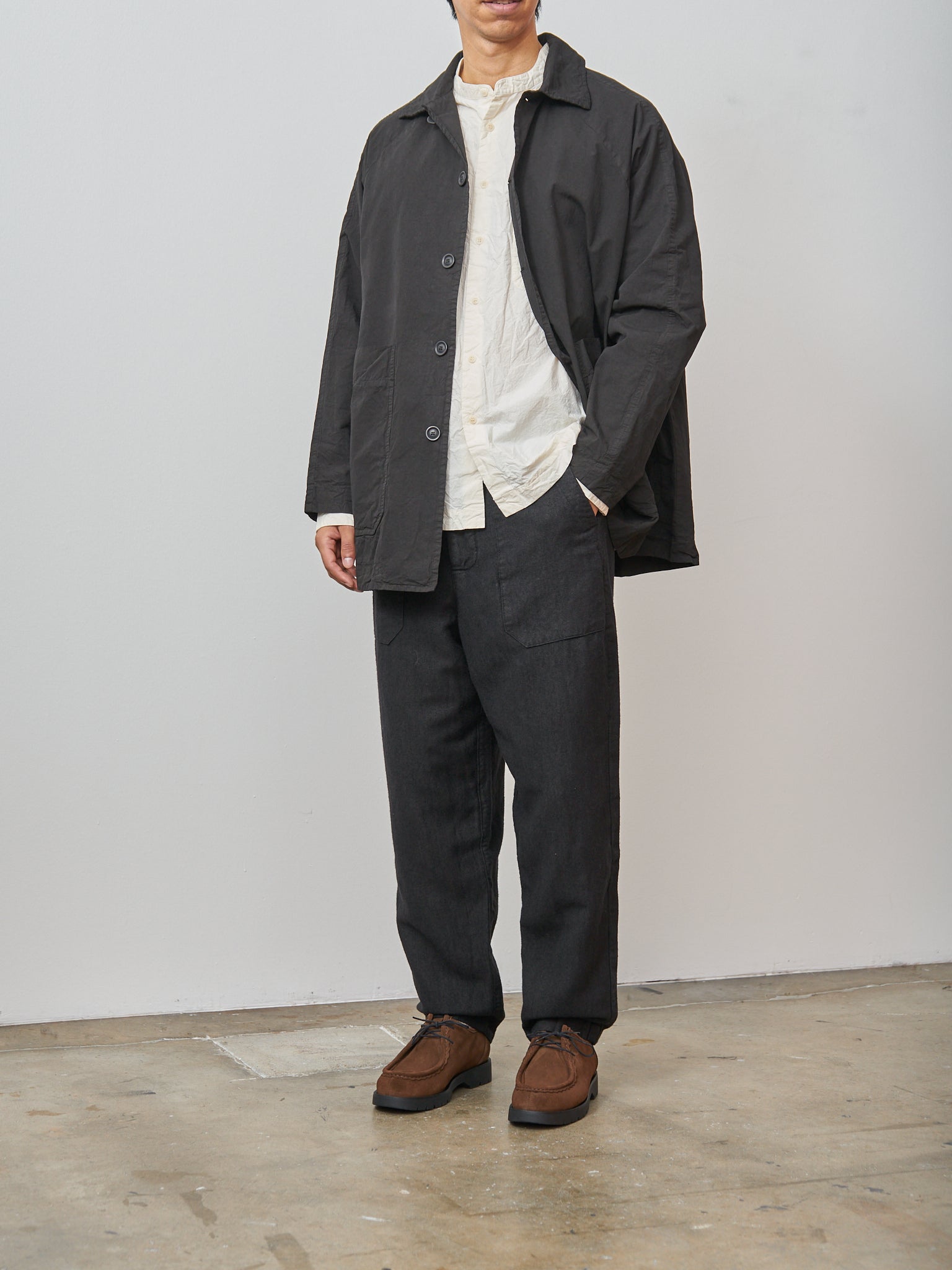 TRIANGLE COAT - LACQED - BLACK – Casey Casey