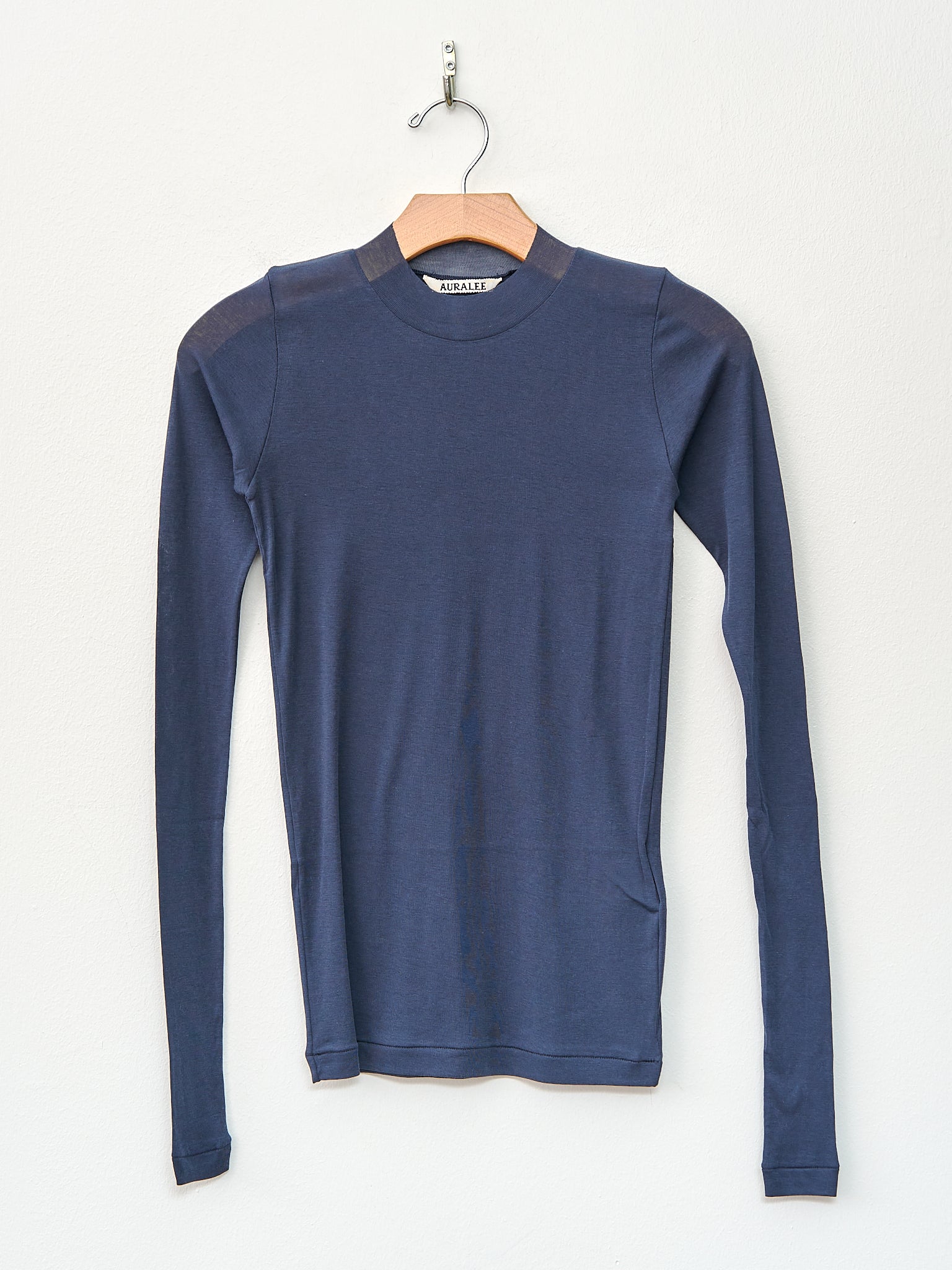 トップス AURALEE HIGH GAUGE SHEER RIB S/S TEE AURALEE/SUPER HIGH GAUGE SHEER RIB TURTLE NECK L/S TEE