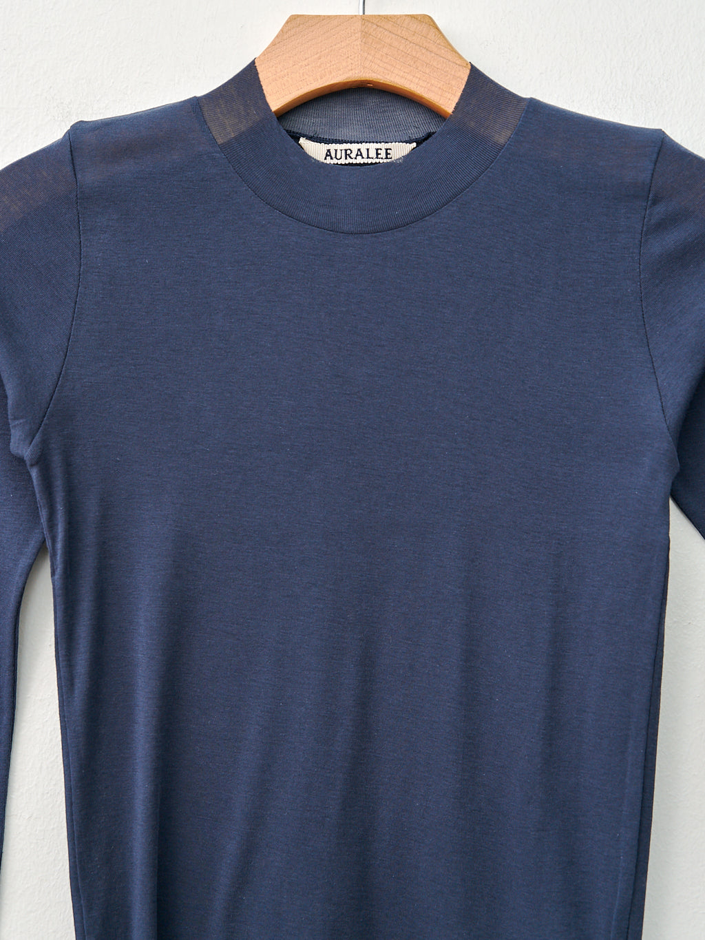 Namu Shop - Auralee High Gauge Sheer Rib L/S Tee - Navy