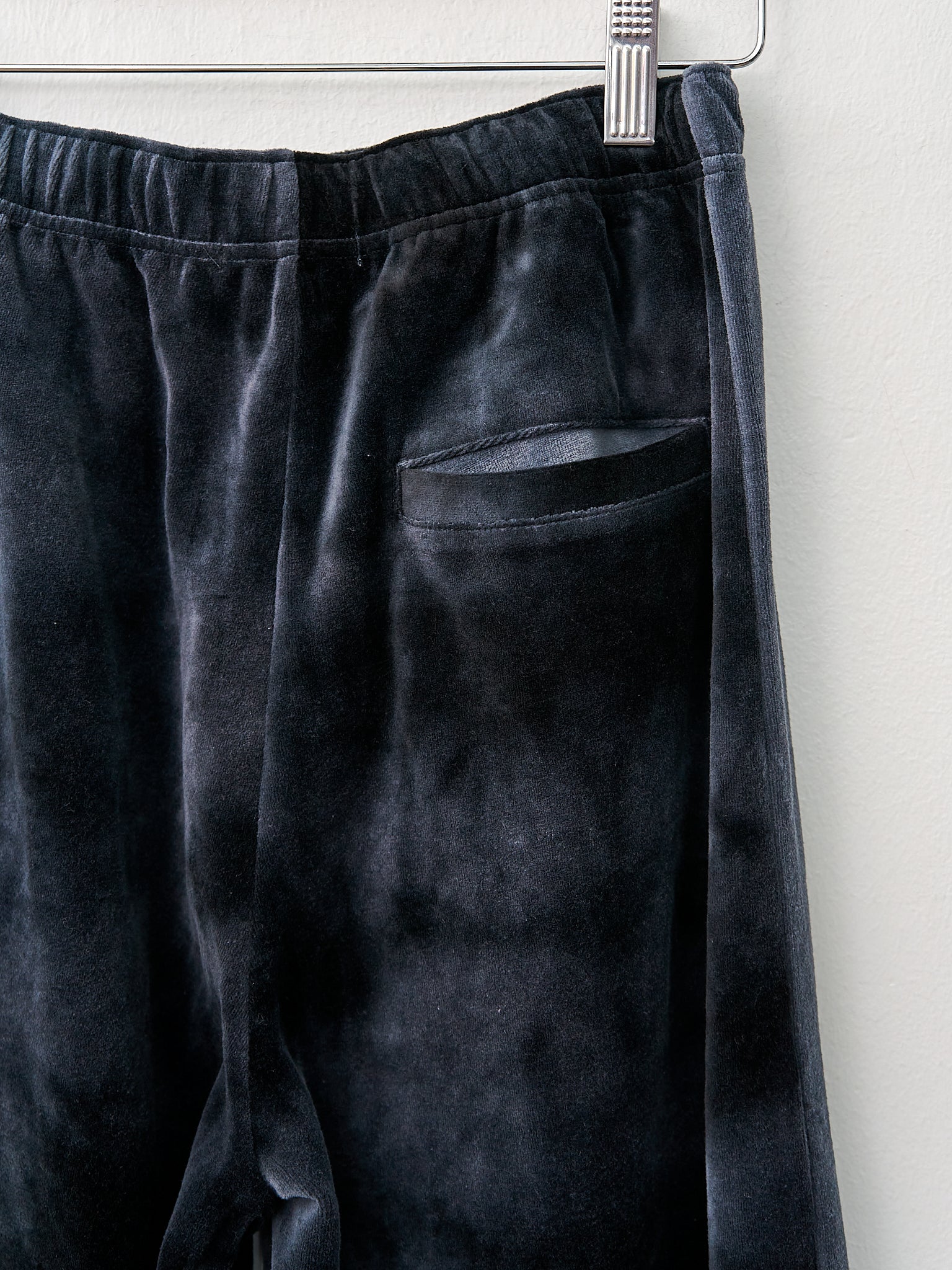 Namu Shop - Unfil Tie-Dyed Cotton Velour Pants - Black x Gray