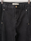 Namu Shop - Sayaka Davis Barrel Denim Pants - Black