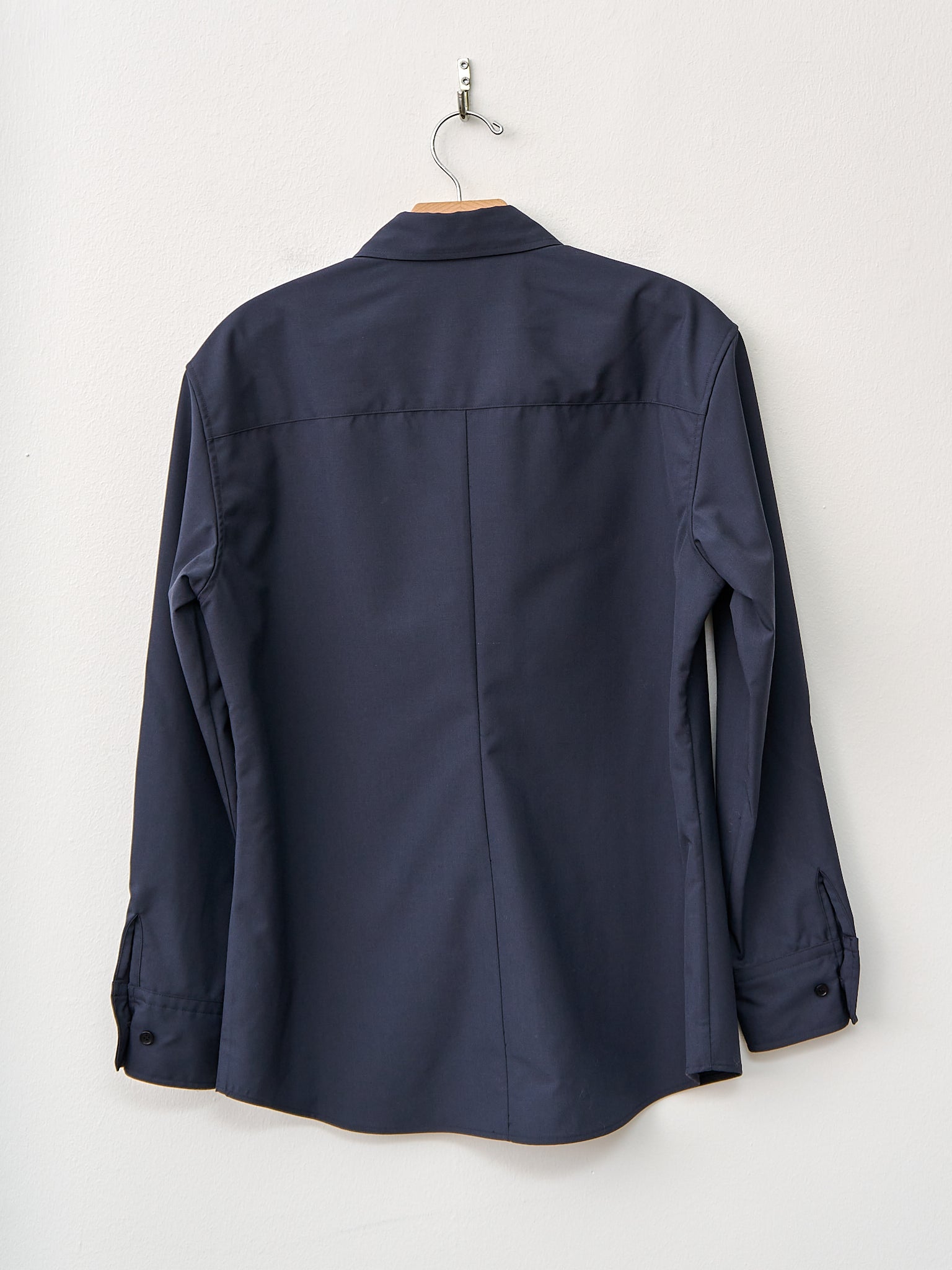 Namu Shop - Sayaka Davis Slim Wool Shirt - Navy