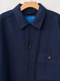 Namu Shop - Document Indigo Wool Cotton French Shirting Jacket - Navy