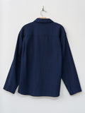 Namu Shop - Document Indigo Wool Cotton French Shirting Jacket - Navy
