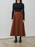 Namu Shop - Sayaka Davis Flared Skirt - Cinnamon