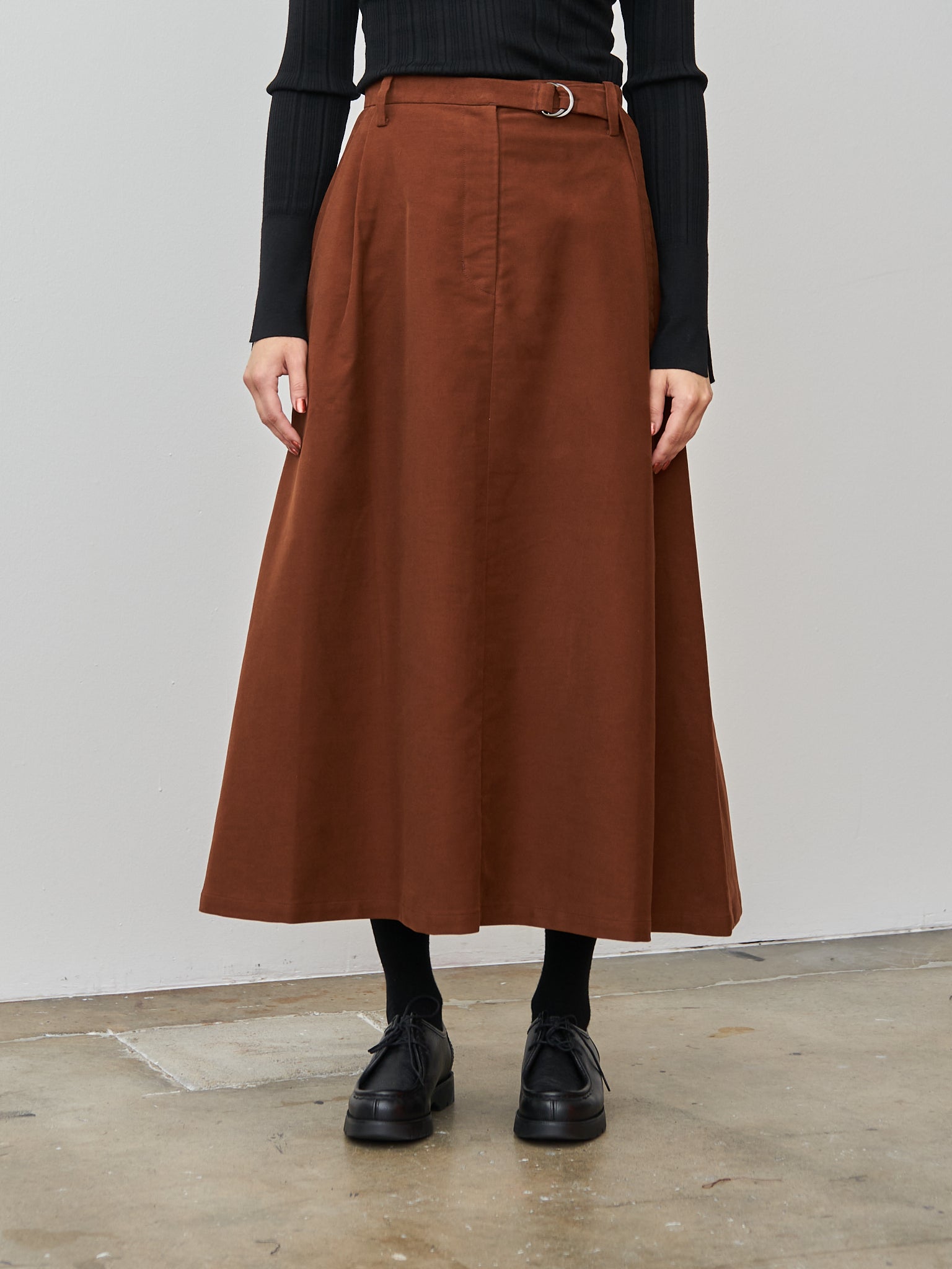 Namu Shop - Sayaka Davis Flared Skirt - Cinnamon