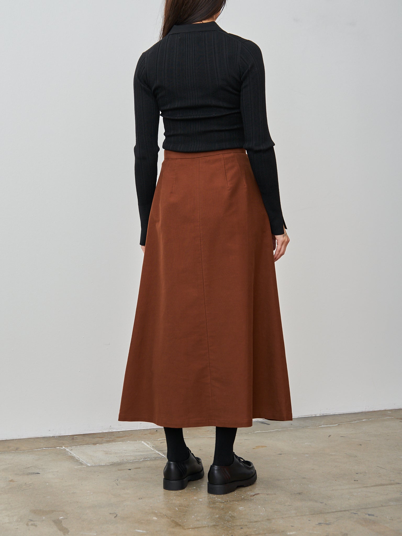 Namu Shop - Sayaka Davis Flared Skirt - Cinnamon