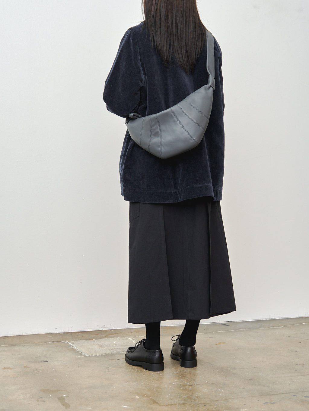 Namu Shop - Lemaire Medium Croissant Bag - Asphalt (soft nappa leather)