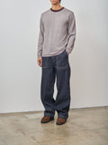 Namu Shop - Fujito L/S Knit T-Shirt - Wine Border