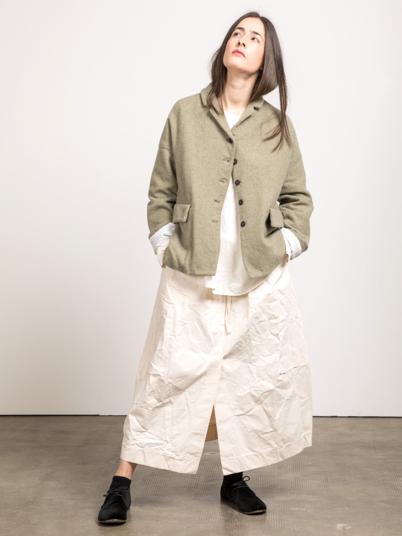 Namu Shop - Album di Famiglia Inox Loose Blazer SW - Olive