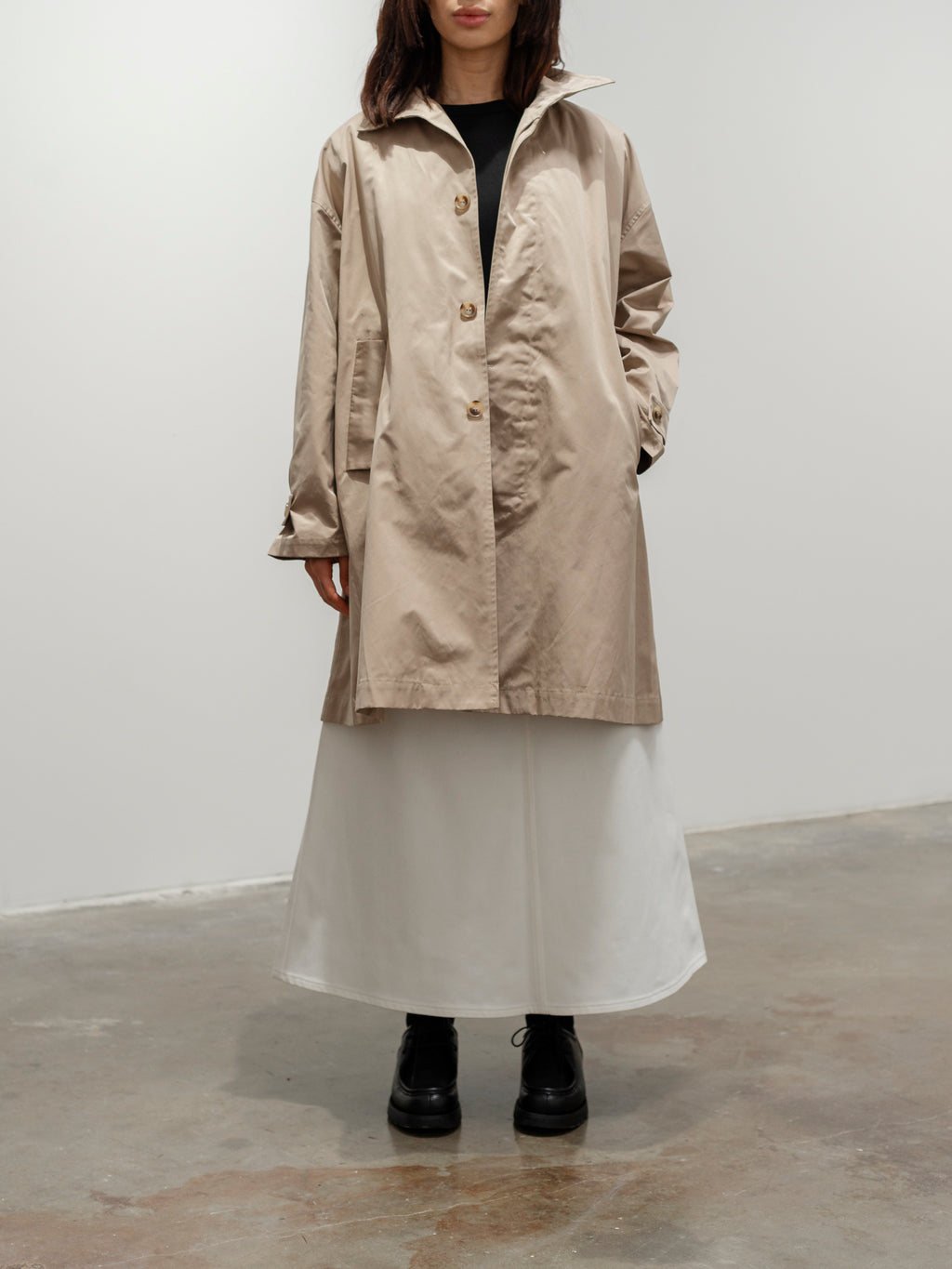 Namu Shop - ICHI Ichi x TAION Coat + Down Vest - Beige x Beige