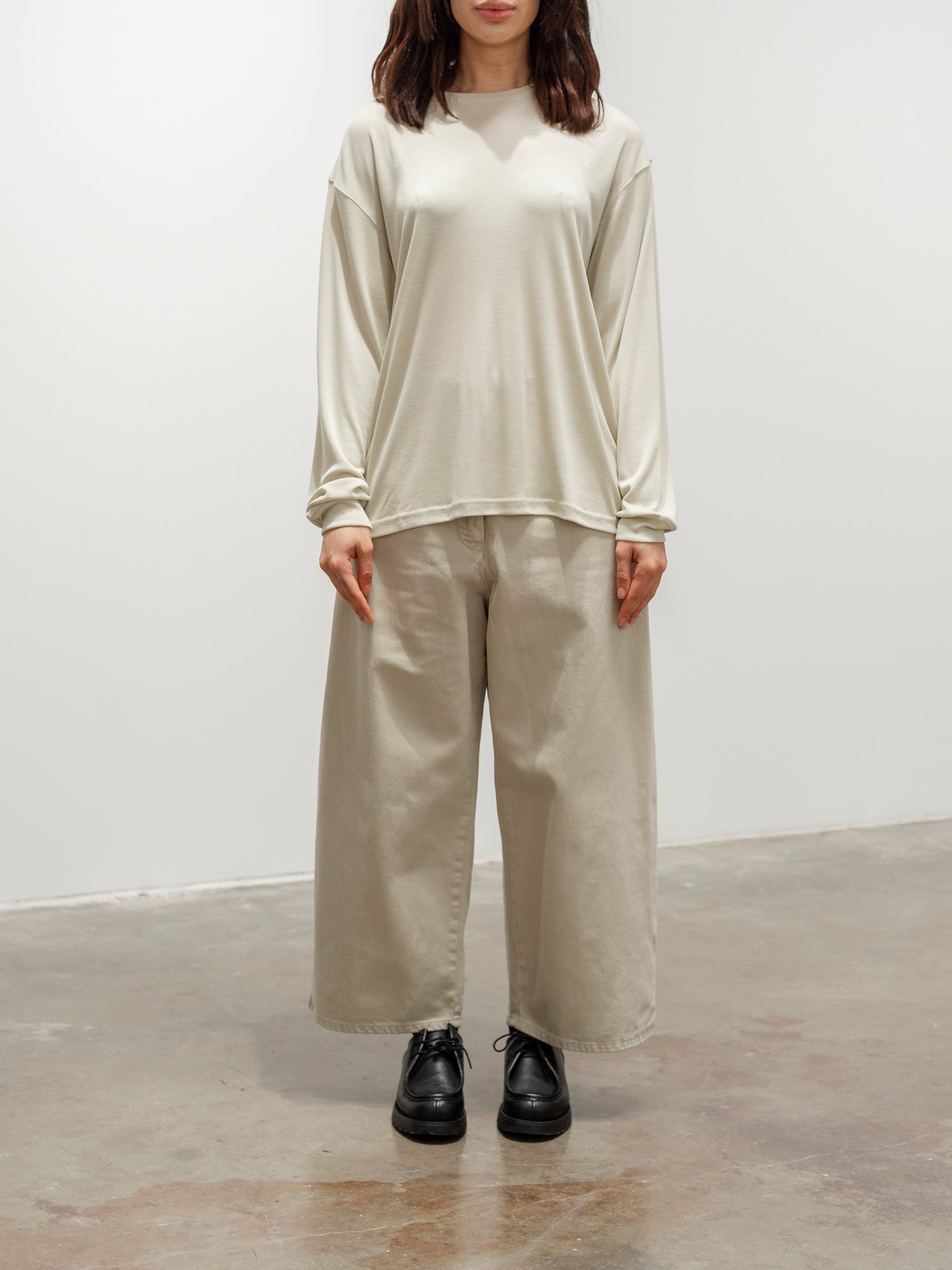 Namu Shop - Studio Nicholson Simmons Jersey Long Sleeve Top - Bamboo