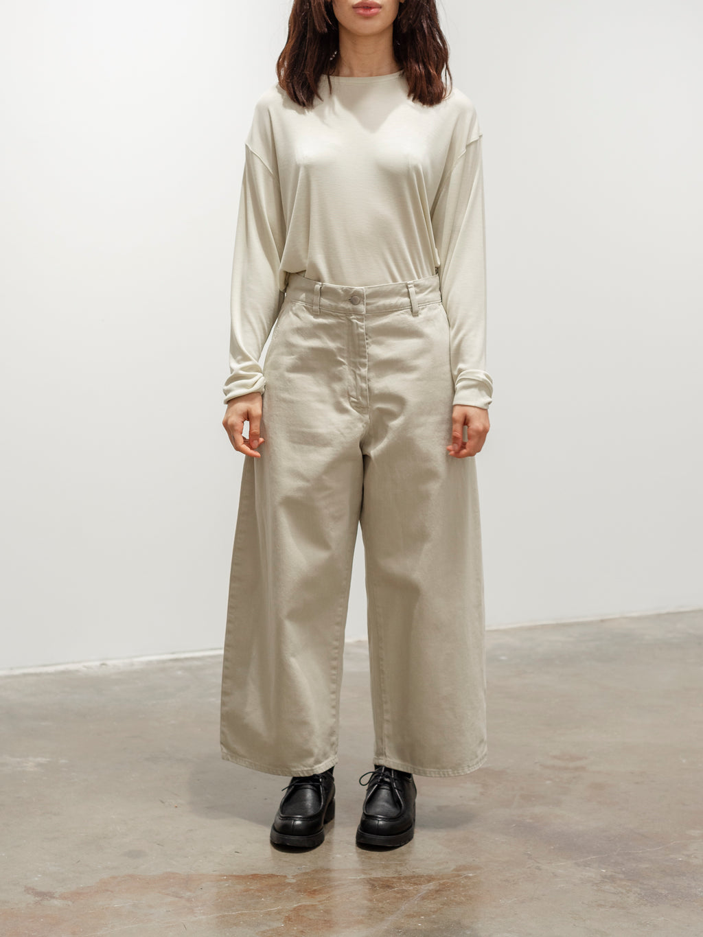 Namu Shop - Studio Nicholson Chalco Wide Crop Pant - Dove