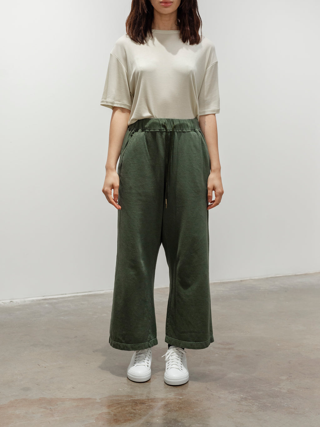 Namu Shop - Ichi Antiquites Pigment French Terry Pants - Green