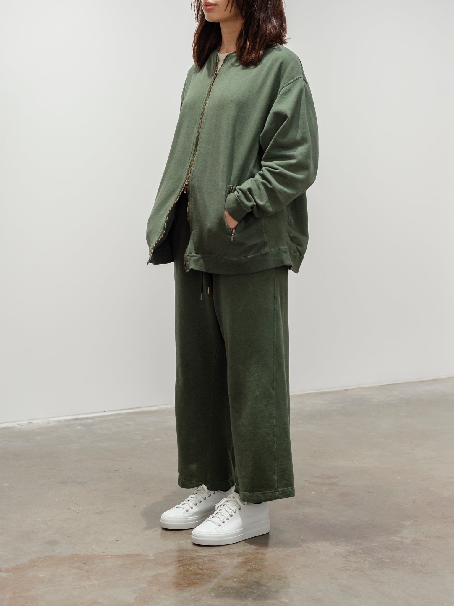 Namu Shop - Ichi Antiquites Pigment French Terry Pants - Green