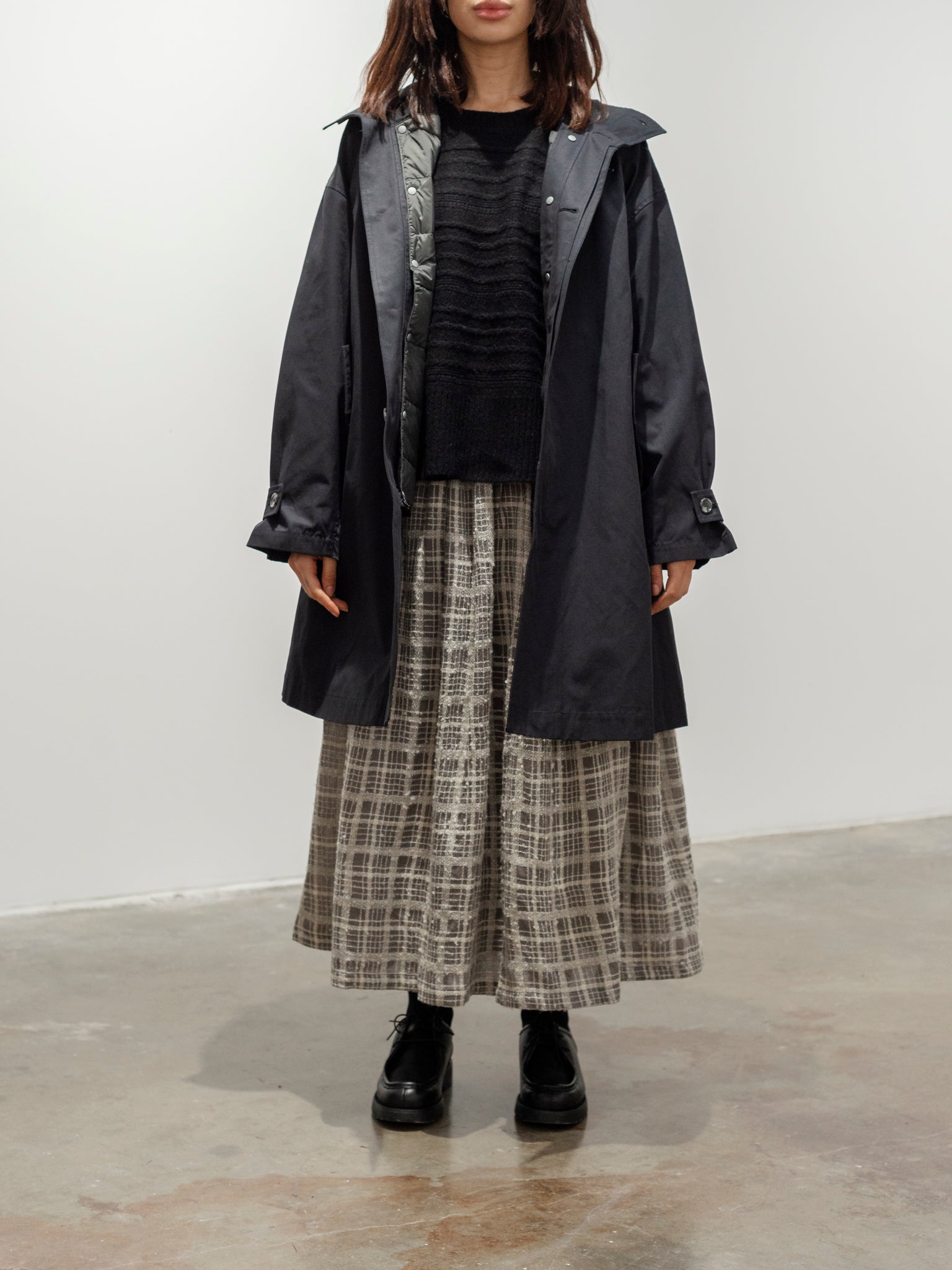 Namu Shop ICHI Ichi x TAION Coat Down Vest Black x Charcoal