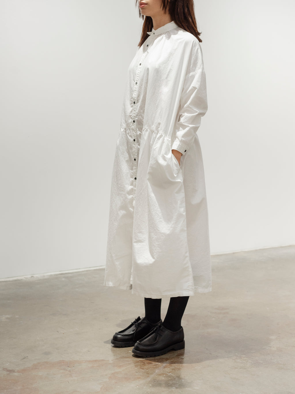 Namu Shop - Ichi Antiquites OUMISARASHI Shirt Dress - White