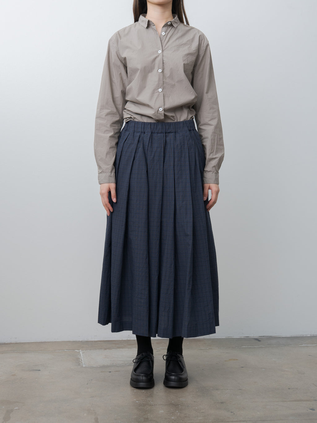 Matilde Skirt - Navy Check