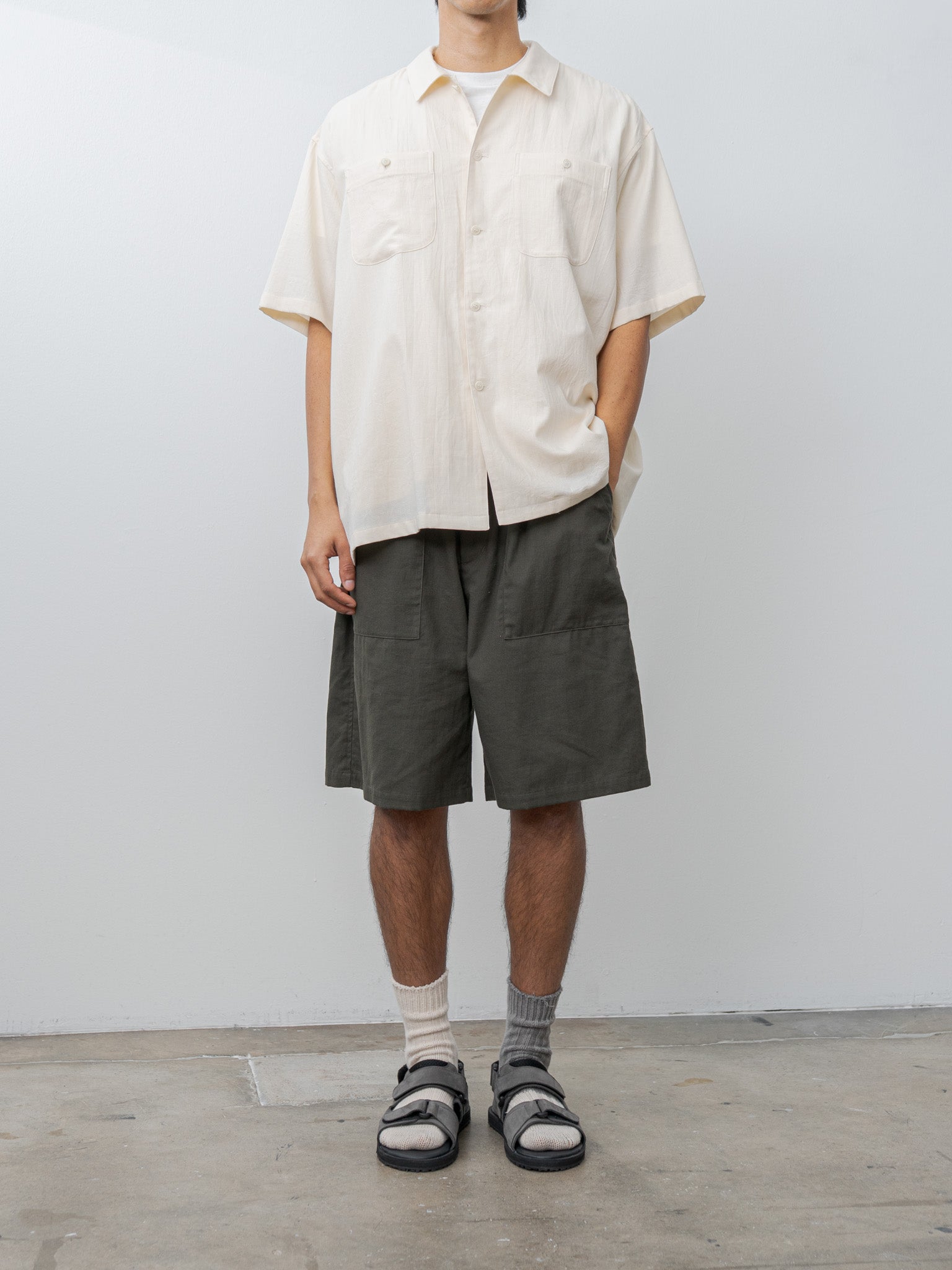 Namu Shop - Yoko Sakamoto Utility Easy Shorts - Olive