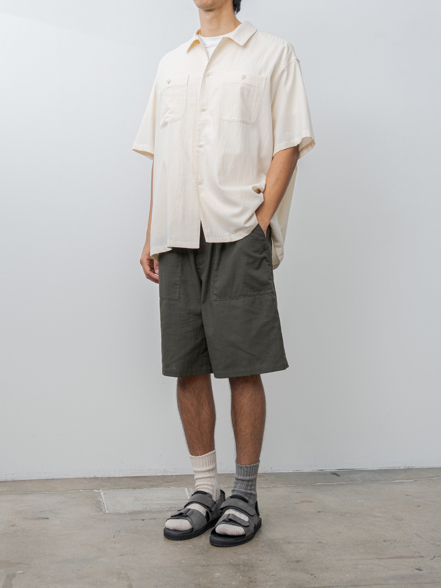 Namu Shop - Yoko Sakamoto Utility Easy Shorts - Olive