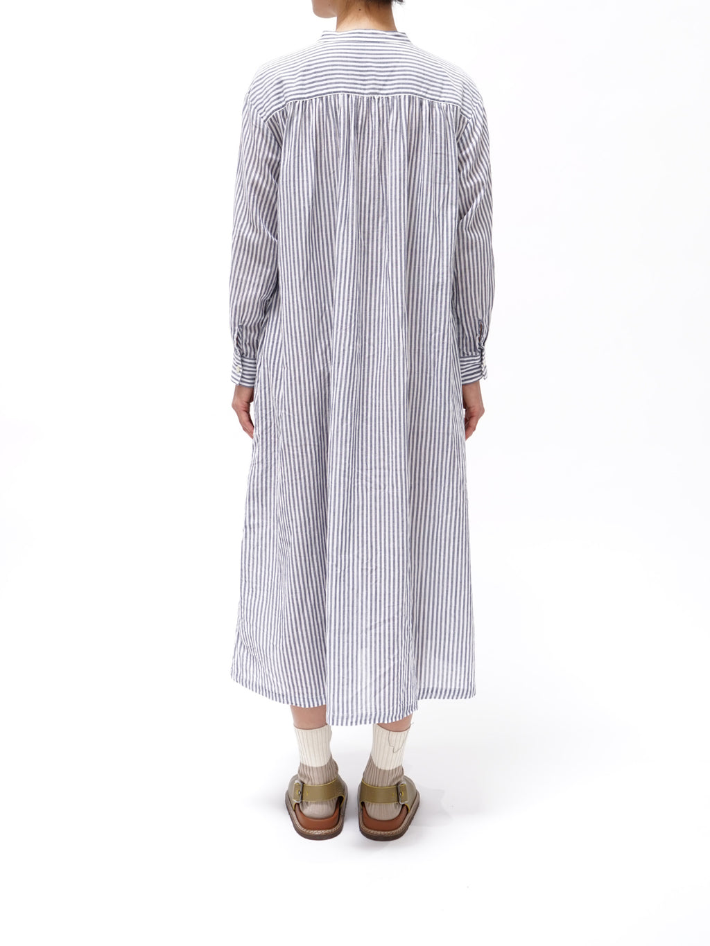 Namu Shop - ICHI Striped Band Collar Dress